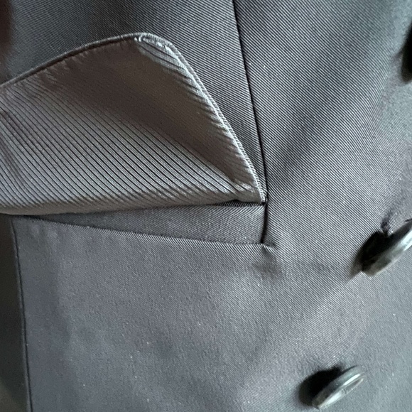 VINTAGE Elizabeth and James blazer - black, double breasted, ruched sleeves - Picture 13 of 16